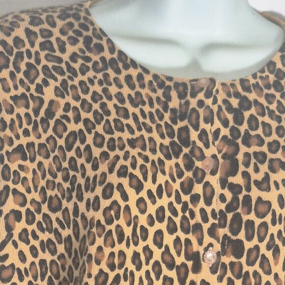 SAG HARBOR animal print, button-front sweater in size XL  NWOT - Picture 7 of 16